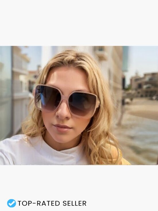 Oversized Square Hybrid Butterfly Sunglasses UV400 Lightweight main image 7